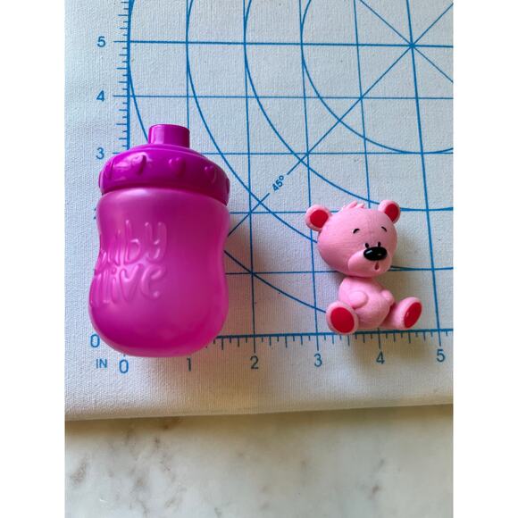 Baby Alive Pink Sippy Cup Bottle send Pink Surprise Bear Replacement Toy - Picture 10 of 10